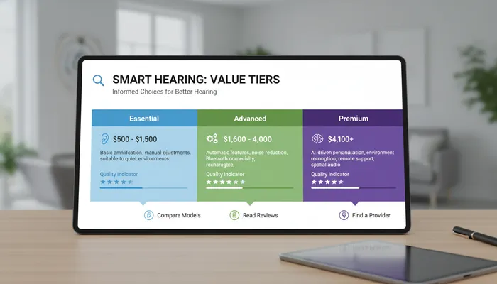 Budget hearing aid price categories