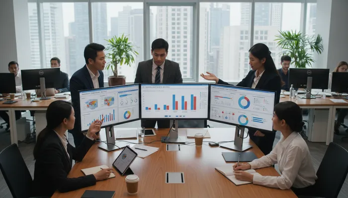 Expert team evaluating workers compensation insurance