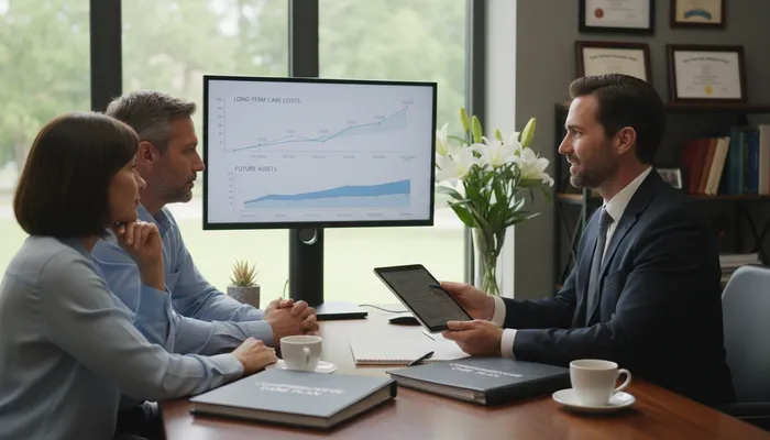 Expert evaluating long-term care options