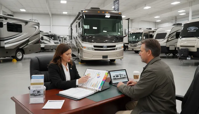 Expert evaluating RV insurance options