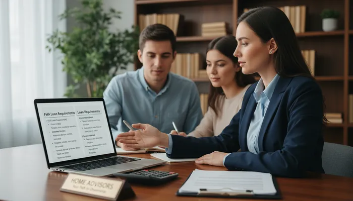Expert team analyzing FHA lenders and loan options