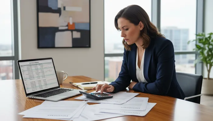 Expert analyzing personal loan options