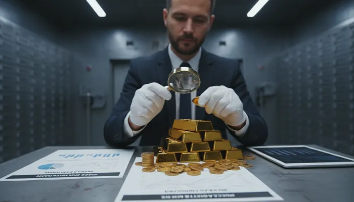 Expert evaluating gold IRA options
