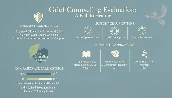 Grief counseling evaluation methodology