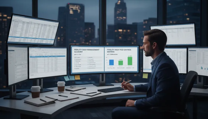 Expert team analyzing savings and cash management options