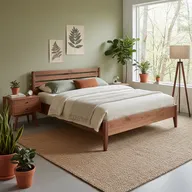 Avocado Mid-Century Modern Bed