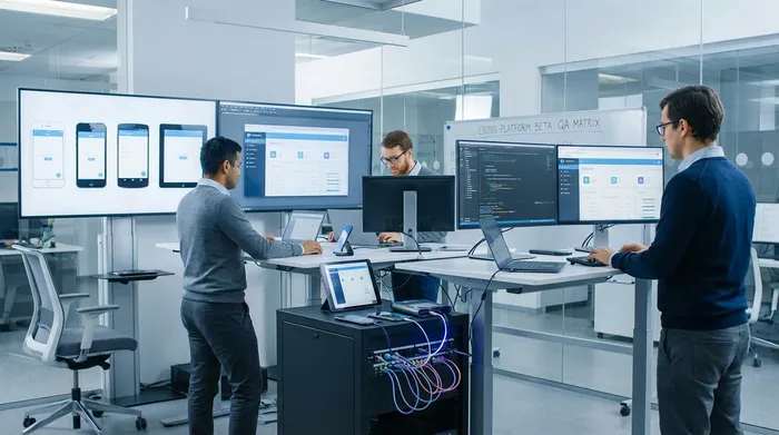 Expert team testing AI app builders