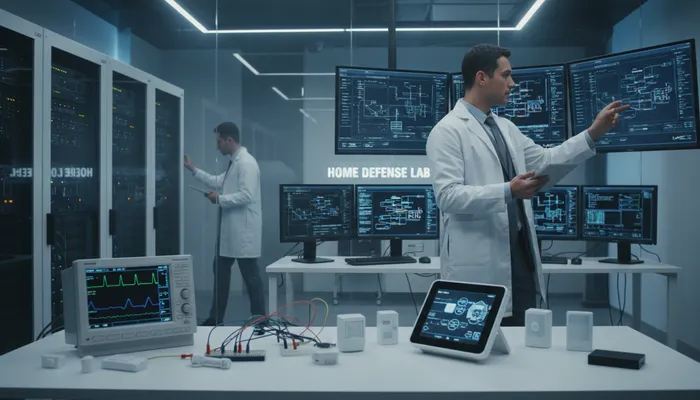 Expert team testing and evaluating home security systems