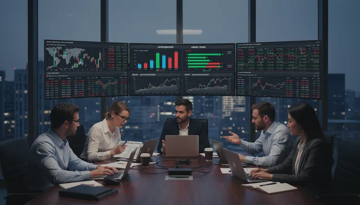 Expert team testing and comparing stock broker platforms