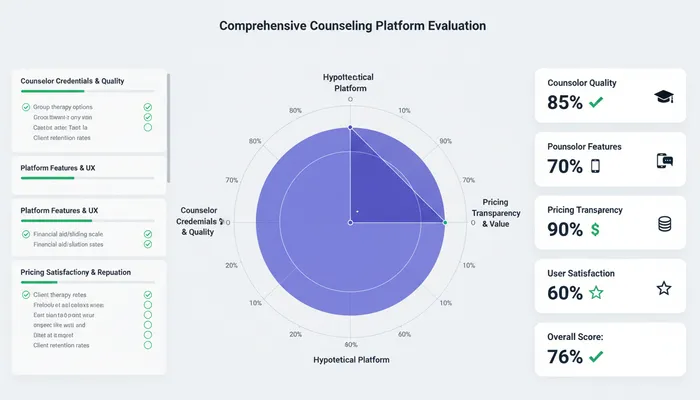 Online counseling platform evaluation criteria